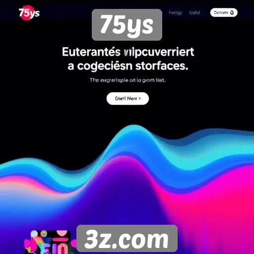 Tendências de design no site 75ys